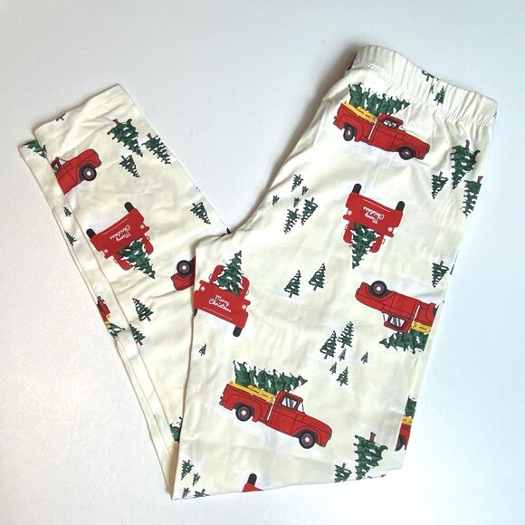 No Boundaries NOBO Juniors Christmas Tree Truck Holiday Ankle Leggings Sz S NWT - Picture 1 of 5